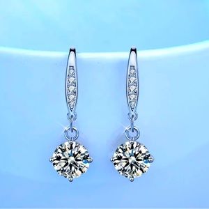 *SALE* Genuine Moissanite Silver Stud Earrings